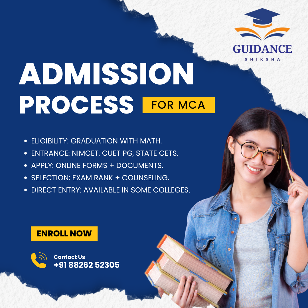 Admission process for MCA :  Eligibility, Exams  and Fees.